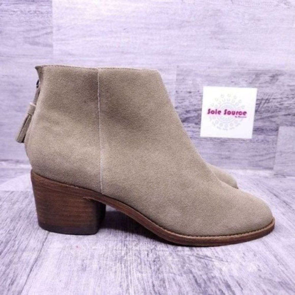 Calypso St Barth Matt Bernson Suede Ankle Boot Taupe Tan Brown Women's 8
